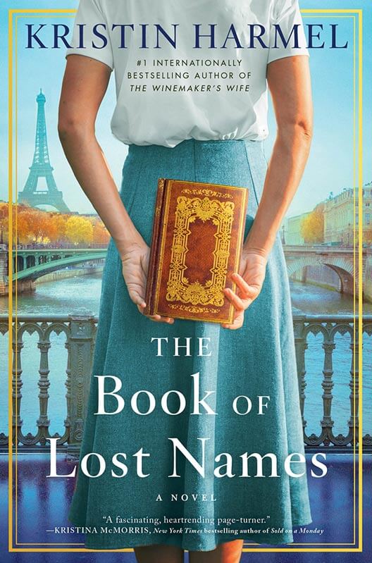 Book Cover "The Book of Lost Names" by Kristen Harmel, New York Times Bestselling Author